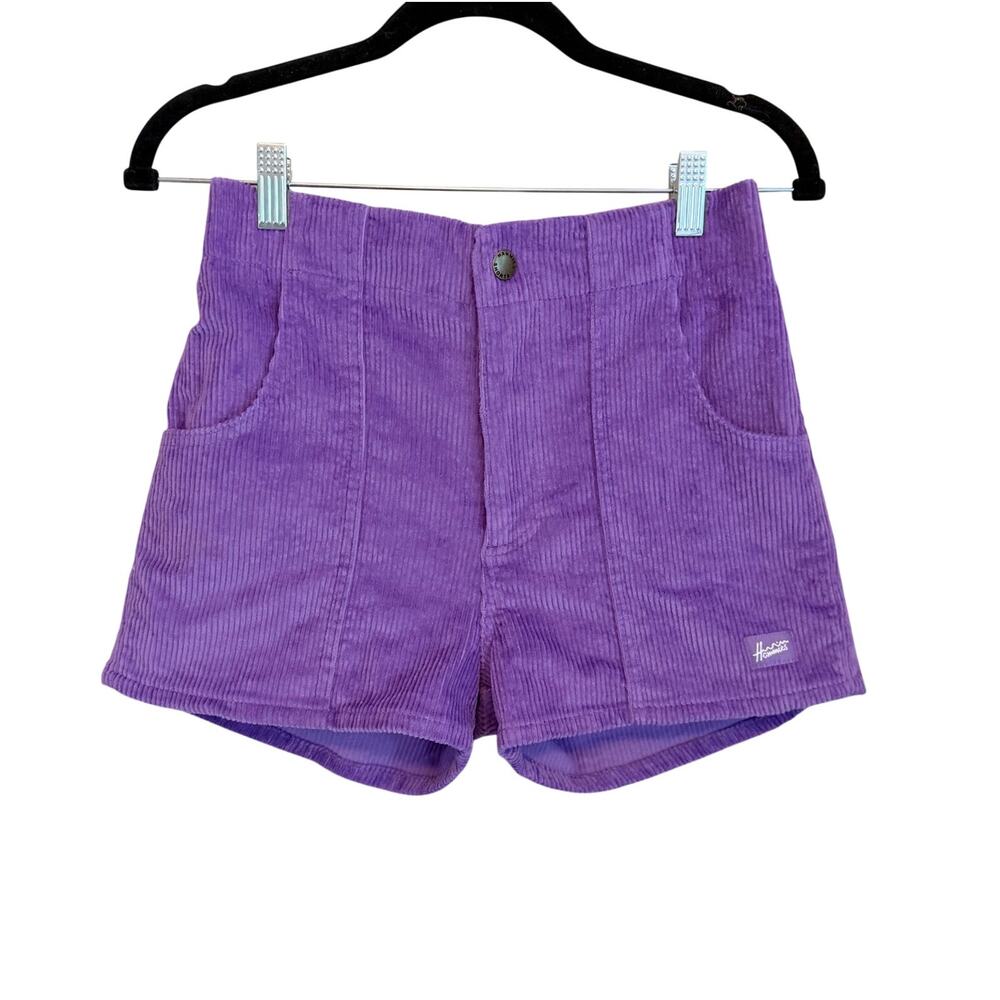 Hammies Corduroy Shorts 26 Purple Vintage High Rise Beach Retro Skate Casual